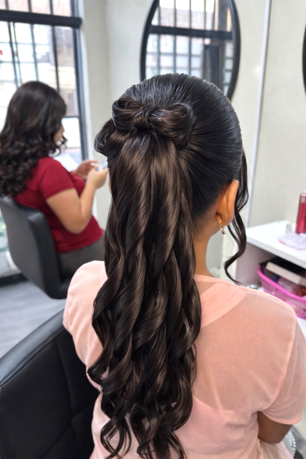 Peinado con lazo de cabello